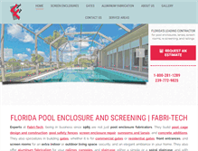 Tablet Screenshot of fabritechscreens.com